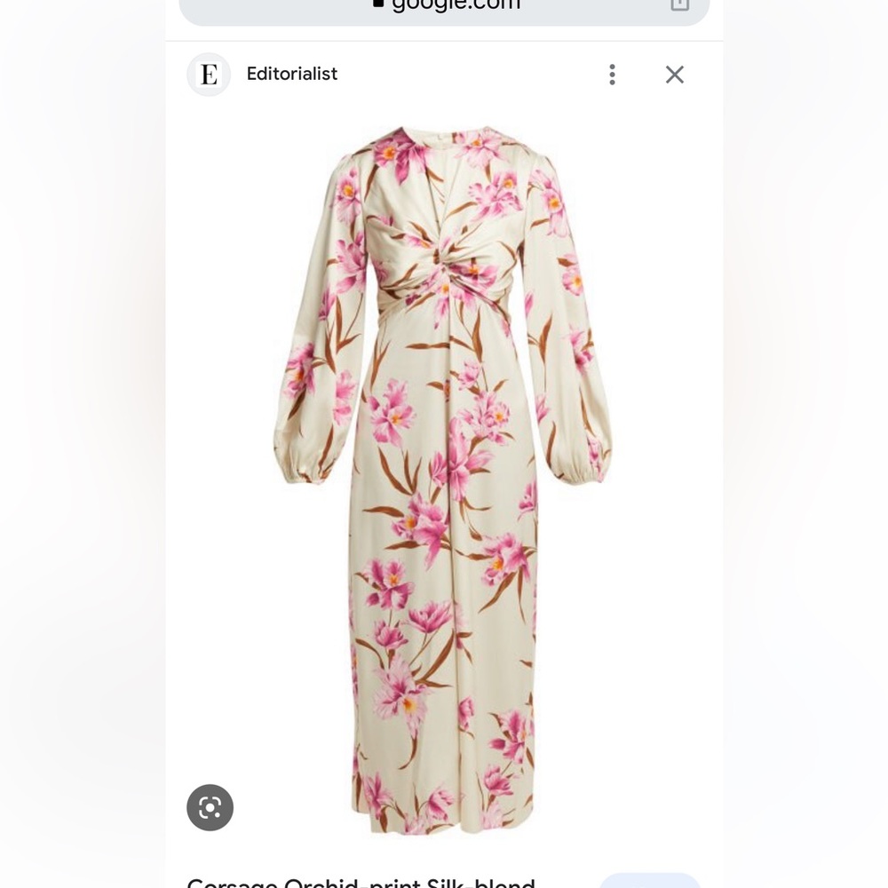 Zimmermann pink floral knot dress